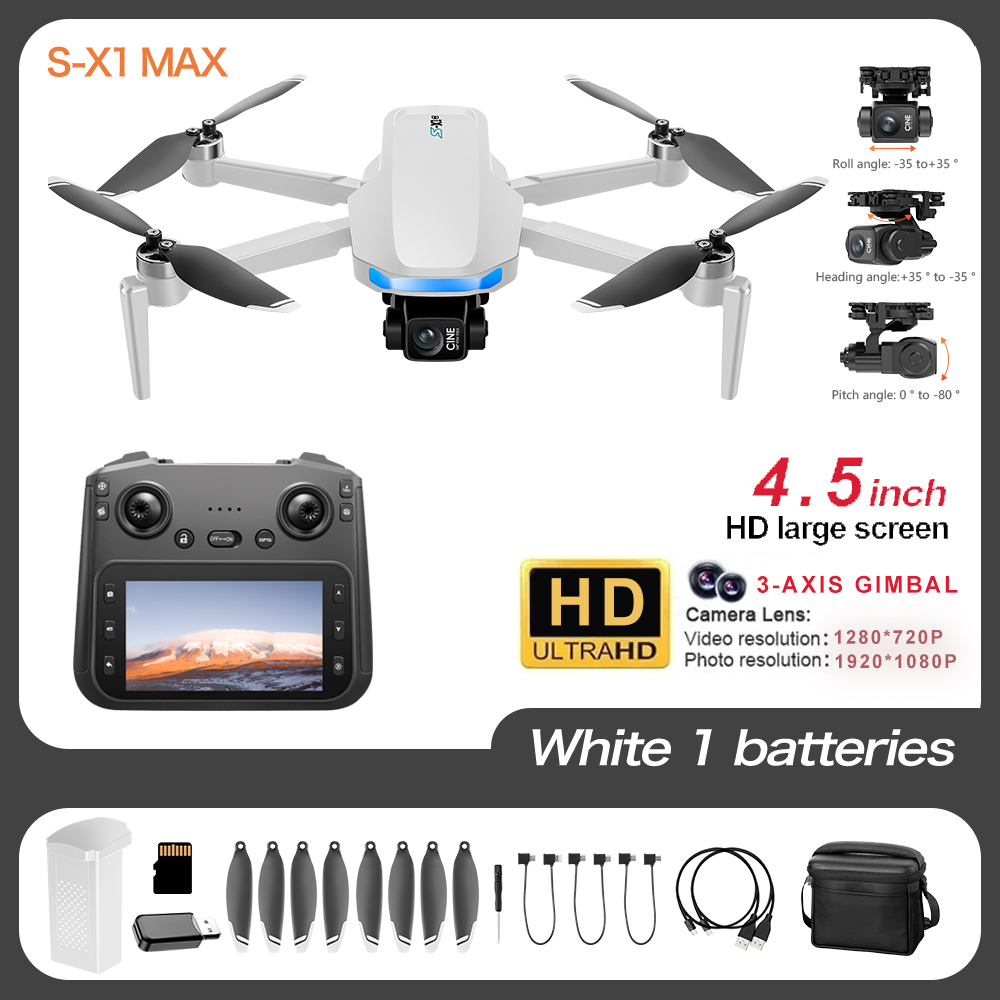S-X1 Pro 4K GPSドローン、3軸ジンバル、5G  - Jjrc Drone X12 のレビューと価格